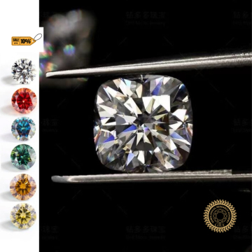 Wholesale GRA Moissanite Stone Cushion Cut D Color VVS VS1