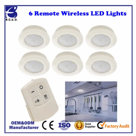 G1209F 6 Remote wireless LED Lights