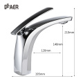 Water-Saving Sanitary Deck Mount Brass Bathroom Basin Faucet