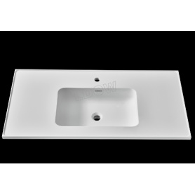 Lavabo empotrado de resina de piedra de 24 &quot;para mueble de baño