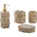 Luxury Polyresin Bathroom Accessory Set 4-piece