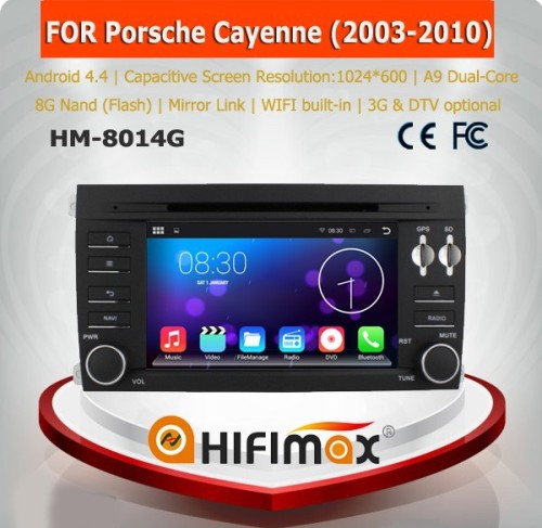 HIFIMAX new Android 4.4.4 7'' car dvd player for Porsche Cayenne WITH Capacitive screen+HD1024*600 Resolution 16GB Quad-core