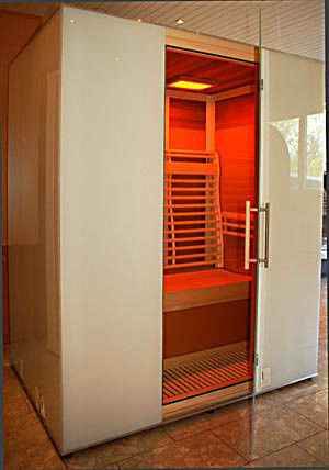 Luxury German Sauna Room, 3 Person Home Far Infrared Ceramic Sauna