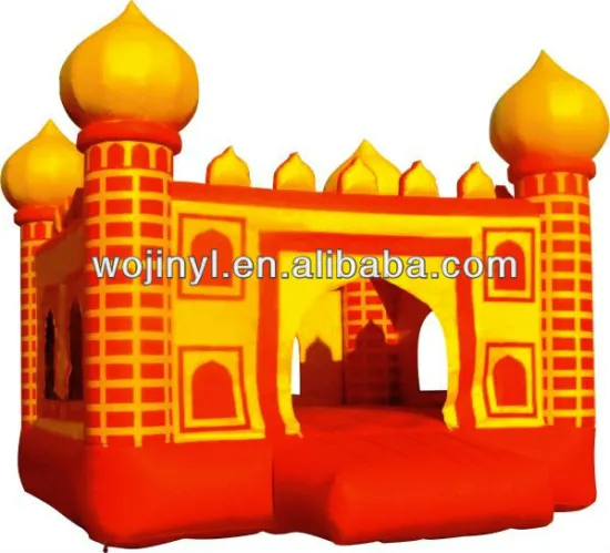 Inflatable happy yellow castle house /jumping bounce castle for children