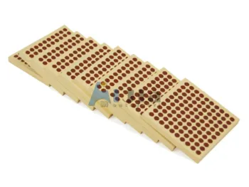Montessori materials 10 Wooden Hundred Squares
