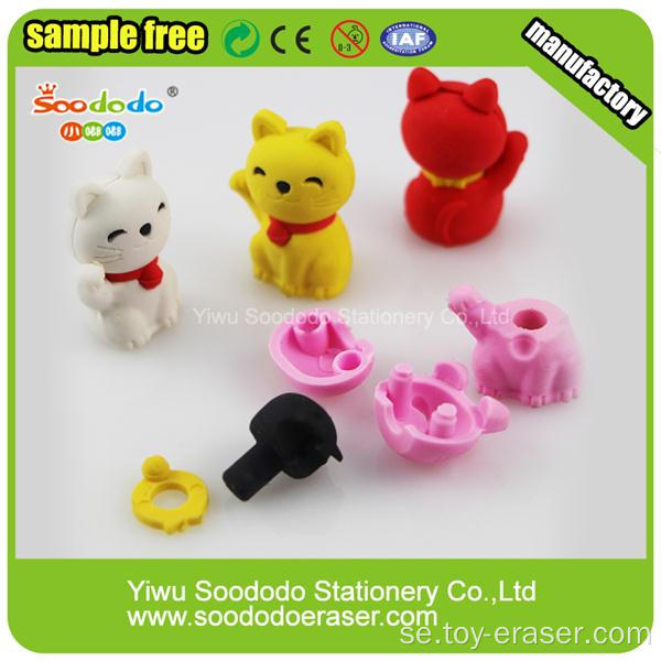 Japanska Röda Yellow Goodluck Dollar Cat Eraser