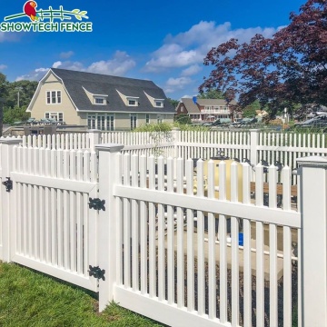 Easily Assembled No Dig Straight Picket Vinyl Fence by Showtech