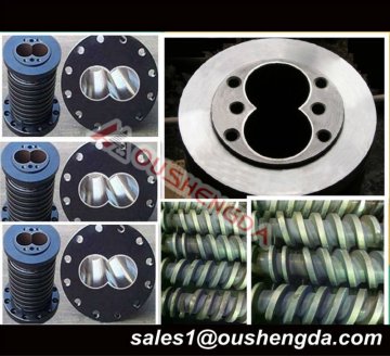 58/125 pvc / upvc / peパイプ、プロファイル、シート押し出し用の円錐形ツインスクリューバレル
