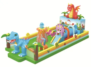Party rental equipment kids inflatable slide combo swimming pool with slide