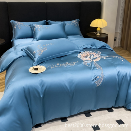 2023 New Super Soft 40s Tencel Embroidery Bedding Set