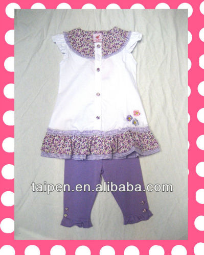 Cotton summer cute girls clothing sets /children clothes/ Girls Dress/baby clothes/child wear
