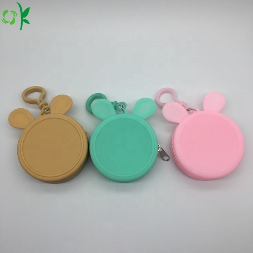 Wholesale Zipper Silicone Coin Cartoon Round Wallet