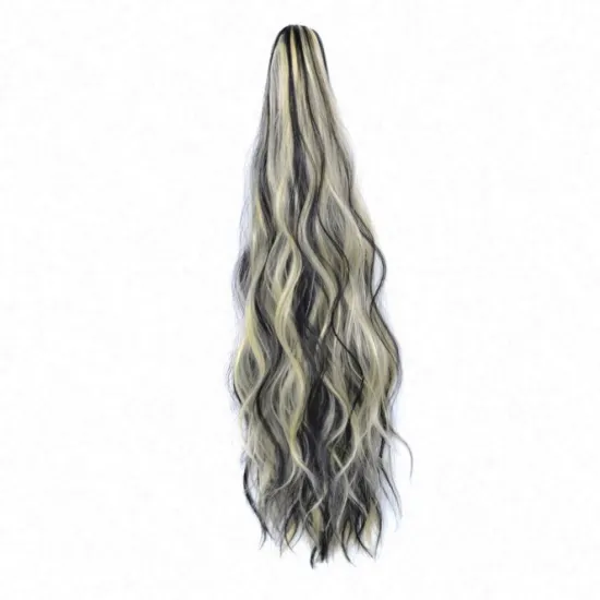 Long Roll Ponytail Wig Hair Curly Drawstring Ponytail Synthetic Hairpiece Hair Piece For Women Bun Clip In Hair Extension