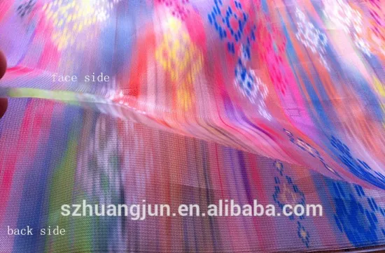 100% polyester 3D print on monofilament fabric