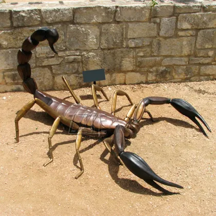 High quality outdoor large metal animal bronze scorpion sculpture