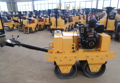 Produce Cheap Walk Behind Vibratory Double Drum Tarmac Roller FYL-S600C