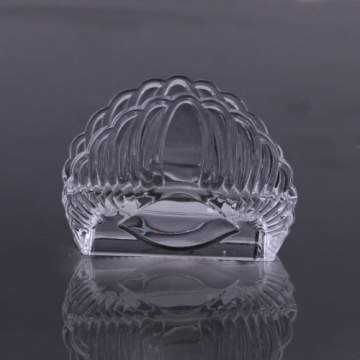 Handgefertigter Serviettenhalter aus Kristallglas in Flügelform