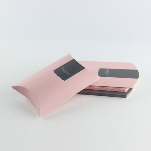 Mini boîte d&#39;oreiller en papier cadeau d&#39;extension de cheveux rose