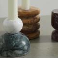 Grey Marble Steel Candle Holder