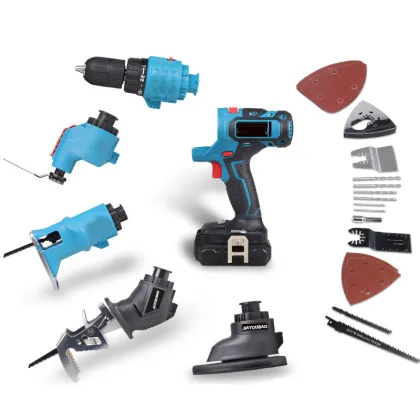 Power Tool Combo: Electric Sander, Jig Saw, Reciprocating Saws & Drill Set