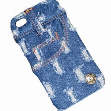 Vải chéo denim điện thoại Case cho iPhone 4G, PC điện thoại bao gồm