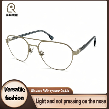 Sapan Pilot Optik Çerçeveleri Asetat Metal Kombinasyonu