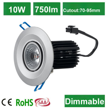 2014 new design bridgelux 10w high cri cob led downlight
