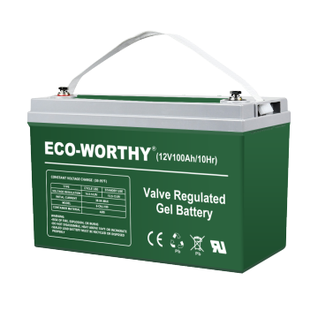 ECO-WORTHY 12V 100AH Sealed Lead Acid Solar Power Deep Cycle Battery for Charging Power