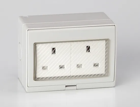 IP55 Weatherproof Waterproof Garden Outdoor Twin Double 2 Gang socket for UK HONGKONG SINGAPORE