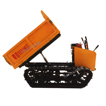 Mini Hydraulic Crawler Tracked Gas-Powered Wheelbarrow Dumper with Optional Snow Blade or Transport Frame