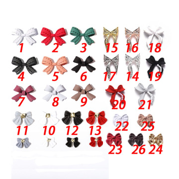 DIY 키 체인에 대한 다채로운 Zice 합금 Bowknot 매력 에나멜 활 매듭 목걸이 쥬얼리 만들기 액세서리 만들기
