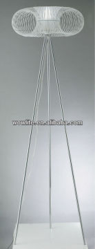 Metal and glass knappa floor lamp L1119-1WH