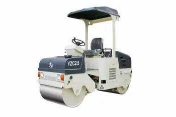 2.5 ton double drum vibratory road roller