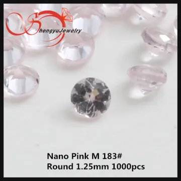 Wholesale Price 1.5mm Hot Sale Round Pink Nano stone