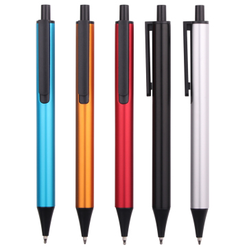 Luxury Black Aluminum Metal Ball Pen with Custom Logo Engraving