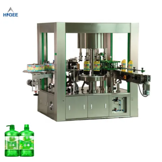 HDPE Shampoo Bottle BOPP Label Applicator Machine with HOT Melt Glue