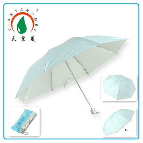 Cheap Rain Umbrella with Silver Coating for Promotion