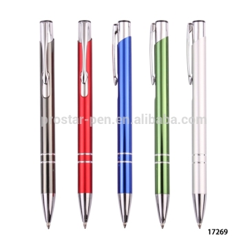 Promotional Custom Logo Multicolor Cheap Anodizing Aluminium Pens