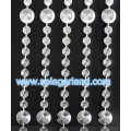 Acrylic Crystal Bead Strand Curtain With Silver Ring Outdoor Christmas Party Decorations