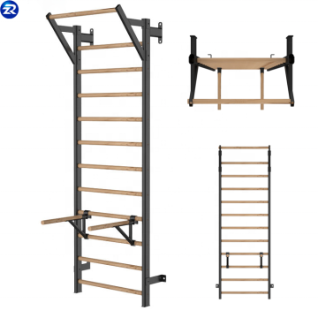 Komplette Fitnessgeräte zu Hause: Klimmzüge, Gymnastik Kletterwand, Holzstandbars und schwedische Leitern für ultimative Fitness