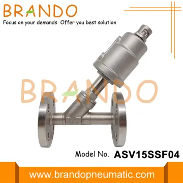 1/2'' Flanged Pneumatic Angle Seat Valve DN15 PN16