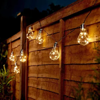 BSCI Outdoor Waterproof LED String Lights with Solar Panel