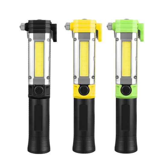 COB Magnetic LED Car Safety Hammer with Inspection Light and Tool Picker