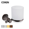 China Wall Mount Glass Toothbrush Cup Holder Bathroom Supplier