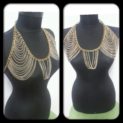 Body Chain Necklace Jewelry Chain Tassel Bib Necklace
