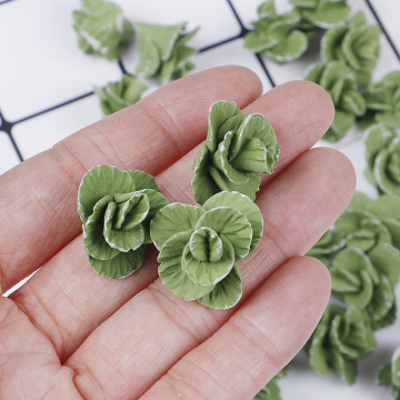 5Pcs/lot Cauliflower Chinese Cabbage Green Mini Small Doll House Mini Cute Handmade Polymer Clay Vegetables 1:12 Dollhouse