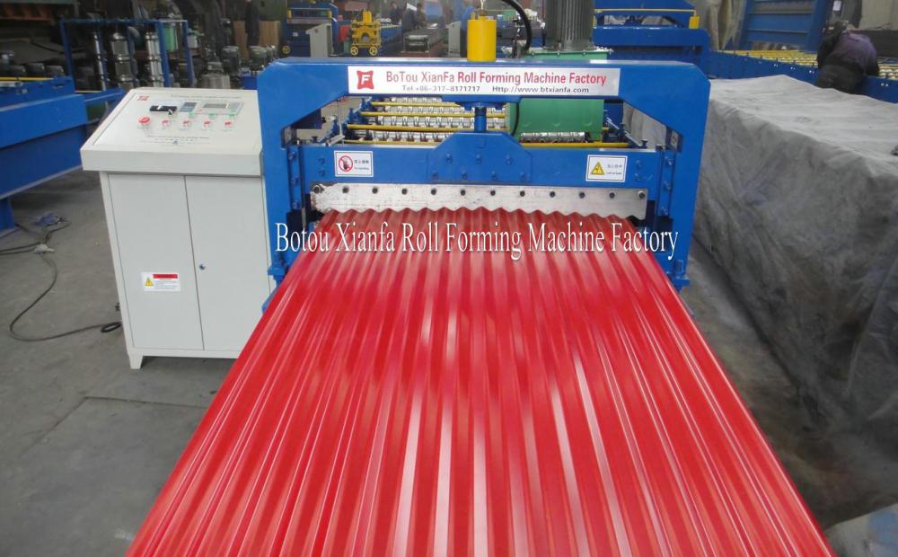 Colored Steel Corrugated Roof Roll Forming Machine