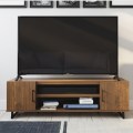 Einfacher Holz -TV -Stand mit Lagerung