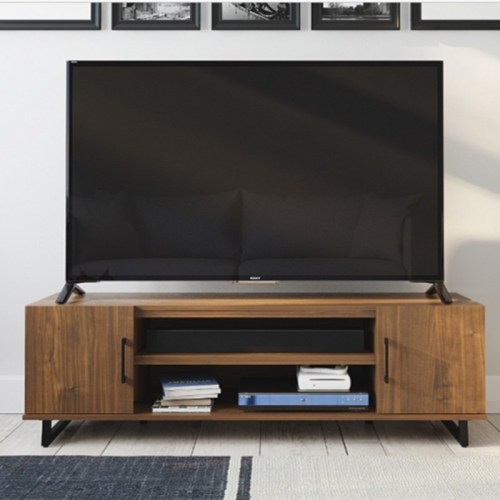 Support de télévision en bois simple avec rangement