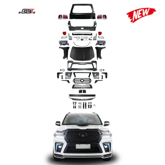 GBT Bodykit Land Cruiser 200 Series Upgrade Bumper Lights and Front Grill Conversion Kit for 2008-2015 Toyota LC200